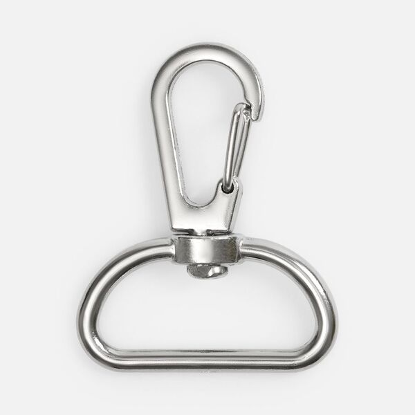 Застежка-карабин Snap Hook, L, серебристая (хром)